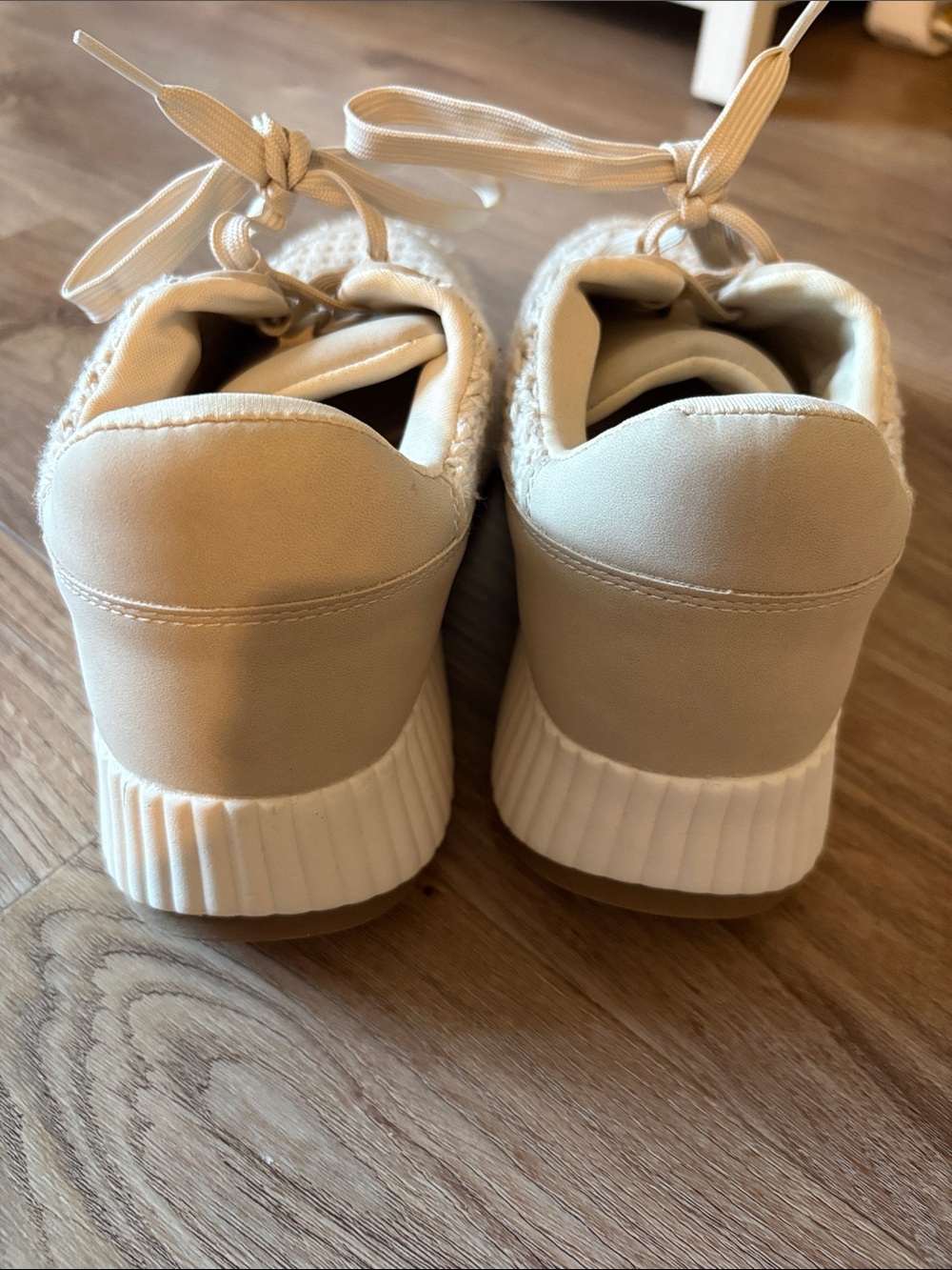 Dolce Vita Cream Knit Lace-Up Sneakers - Picture 2 of 5